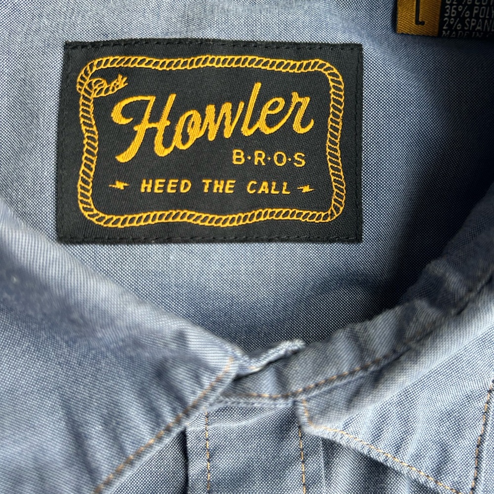 Howler Brothers Blue Casual Button Down Shirt